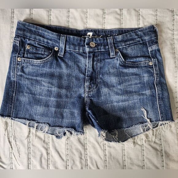 7 For All ManKind Cut Up Shorts - Picture 1 of 6
